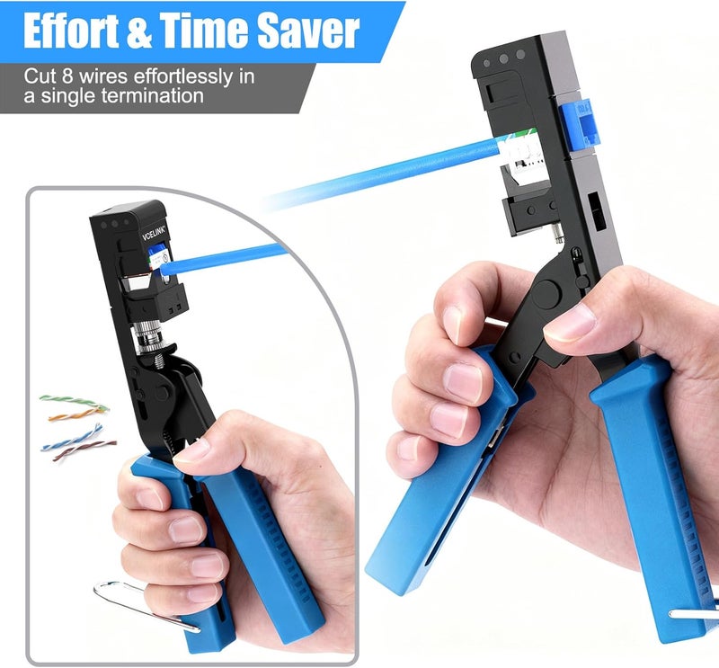 VCELINK Speed Termination Keystone Tool Only for VCE 90-Degree Keystone Jacks, Cat5e/Cat6/Cat6A Ethernet Cable Rj45 Punch Down Tool - Image 3